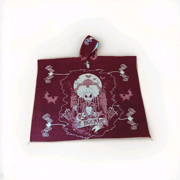 Nightmare Before Christmas Poncho Red Wool Halloween Jack Skellington - Picture 1 of 7